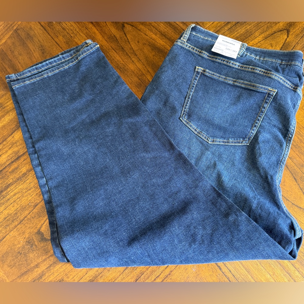 Sonoma Men's Rinse Wash Flexwear Straight Jeans 50x30